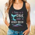 Cute Mermaid Librarian Teacher Dive Into A Good Book Reading Flowy Tank, gift for family, gift for coworker Cute Mermaid Librarian Teacher Dive Into A Good Book Reading Flowy Tank, gift for family, gift for coworker