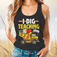 I Dig Teaching Dump Truck Construction Back School Teacher Flowy Tank, gift for family, gift for coworker