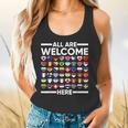 ESL Teacher All Are Welcome Here For Worlds Virtual Teachers Flowy Tank, gift for family, gift for coworker