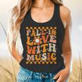 Fall In Love With Music Groovy Thanksgiving Music Teacher Men Women Girls Kids Flowy Tank, gift for family, gift for coworker Fall In Love With Music Groovy Thanksgiving Music Teacher Men Women Girls Kids Flowy Tank, gift for family, gift for coworker
