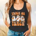 Groovy Teacher Halloween Trick Or Teach Ghost Men Women Kids Flowy Tank, gift for family, gift for coworker