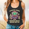 Halloween Teacher Zombie Reading Is Good For Brains Flowy Tank, gift for family, gift for coworker Halloween Teacher Zombie Reading Is Good For Brains Flowy Tank, gift for family, gift for coworker