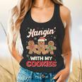 Hangin With My Cookies Gingerbread Man Xmas Teacher Flowy Tank, gift for family, gift for coworker
