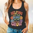 Helping Little Minds Grow Teacher First Day Back To School Flowy Tank, gift for family, gift for coworker Helping Little Minds Grow Teacher First Day Back To School Flowy Tank, gift for family, gift for coworker