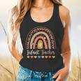 Infant Teacher Leopard Boho Rainbow Appreciation Flowy Tank, gift for family, gift for coworker