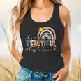 It's A Beautiful Day To Learn Cute Rainbow Boho Teacher Flowy Tank, gift for family, gift for coworker