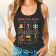 Merry Syllables Teacher Christmas Educational Kids Flowy Tank, gift for family, gift for coworker Merry Syllables Teacher Christmas Educational Kids Flowy Tank, gift for family, gift for coworker