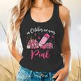 In October We Wear Pink Apple Teacher Daisy Breast Cancer Flowy Tank, gift for family, gift for coworker