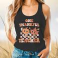 One Thankful Teacher Fall Leaves Thanksgiving Retro Flowy Tank, gift for family, gift for coworker