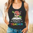 Pirate Teacher Halloween Skull Adult Flowy Tank, gift for family, gift for coworker