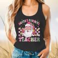 Santa's Favorite Teacher Groovy Christmas Teacher Boys Girls Flowy Tank, gift for family, gift for coworker