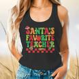 Santas Favorite Teacher Retro Groovy Christmas Xmas Women Flowy Tank, gift for family, gift for coworker