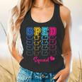 SPED Squad Proud Special Education Para Teacher Colorful Flowy Tank, gift for family, gift for coworker