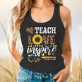TEACH LOVE INSPIRE Teacher Sunflower Appreciation Flowy Tank, gift for family, gift for coworker TEACH LOVE INSPIRE Teacher Sunflower Appreciation Flowy Tank, gift for family, gift for coworker
