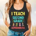 I Teach Second Grade Superheroes Teacher Superhero Flowy Tank, gift for family, gift for coworker I Teach Second Grade Superheroes Teacher Superhero Flowy Tank, gift for family, gift for coworker
