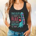 Teacher Dinosaurs Didnt Read Look What Happened Book Reading Flowy Tank, gift for family, gift for coworker Teacher Dinosaurs Didnt Read Look What Happened Book Reading Flowy Tank, gift for family, gift for coworker