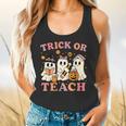 Teacher Halloween Trick Or Teach Cute Ghost Coffee Pumpkins Flowy Tank, gift for family, gift for coworker Teacher Halloween Trick Or Teach Cute Ghost Coffee Pumpkins Flowy Tank, gift for family, gift for coworker