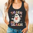 Teacher Halloween Trick Or Teach Floral Ghost Flowy Tank, gift for family, gift for coworker Teacher Halloween Trick Or Teach Floral Ghost Flowy Tank, gift for family, gift for coworker