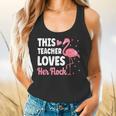 This Teacher Loves Her Flock Teaching Flamingo Girl Flowy Tank, gift for family, gift for coworker