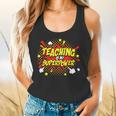 Teaching Is My Superpower Retro Comic Teacher Flowy Tank, gift for family, gift for coworker