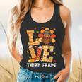 Thanksgiving Love Third Grade Teacher Turkey Autumn Fall Men Women Girls Kids Flowy Tank, gift for family, gift for coworker