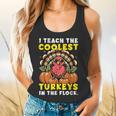 Thanksgiving I Teach Coolest Turkeys Teacher Fall Women Men Flowy Tank, gift for family, gift for coworker