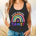 Tiny Human Tamer Watercolor Rainbow Daycare Teacher Flowy Tank, gift for family, gift for coworker