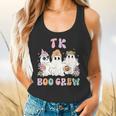TK Boo Crew Retro Groovy Halloween Floral Ghost TK Teacher Flowy Tank, gift for family, gift for coworker