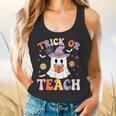 Trick Or Teach Teacher Groovy Ghost Halloween Teacher Flowy Tank, gift for family, gift for coworker Trick Or Teach Teacher Groovy Ghost Halloween Teacher Flowy Tank, gift for family, gift for coworker
