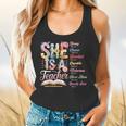 Women Bible Verse Christian Teacher God Says Back To School Flowy Tank, gift for family, gift for coworker