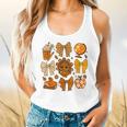 Coquette Teach Teacher Bows Thanksgiving Turkey Fall Autumn Flowy Tank, gift for family, gift for coworker