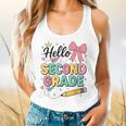 Cute Hello Second Grade Back To School Coquette Teacher Girl Flowy Tank, gift for family, gift for coworker