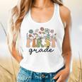 First Grade Teacher Wildflower Back To School Floral Outfits Flowy Tank, gift for family, gift for coworker First Grade Teacher Wildflower Back To School Floral Outfits Flowy Tank, gift for family, gift for coworker