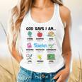 God Says Im Teacher Christian Back To School Religious Flowy Tank, gift for family, gift for coworker God Says Im Teacher Christian Back To School Religious Flowy Tank, gift for family, gift for coworker