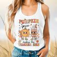 Groovy Pumpkin Spice Makes Teacher Nice Fall Thanksgiving Flowy Tank, gift for family, gift for coworker