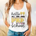 Hello Pre-K Preschool Back To School First Day Teacher Kids Flowy Tank, gift for family, gift for coworker Hello Pre-K Preschool Back To School First Day Teacher Kids Flowy Tank, gift for family, gift for coworker