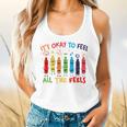Its Okay To Feel All The Feels Mood Color Crayons Teacher Flowy Tank, gift for family, gift for coworker Its Okay To Feel All The Feels Mood Color Crayons Teacher Flowy Tank, gift for family, gift for coworker