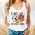 K Is For Kindergarten Teacher Pencil Apple Back To School Flowy Tank, gift for family, gift for coworker K Is For Kindergarten Teacher Pencil Apple Back To School Flowy Tank, gift for family, gift for coworker