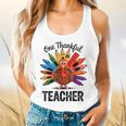 One Thankful Teacher Thanksgiving TurkeyCute Pencil Flowy Tank, gift for family, gift for coworker