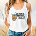 Phonemes Graphemes And Caffeine Coffee Teacher Appreciation Flowy Tank, gift for family, gift for coworker Phonemes Graphemes And Caffeine Coffee Teacher Appreciation Flowy Tank, gift for family, gift for coworker