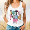 Lets Read Reading Teacher Back To School Literacy Pencil Bow Flowy Tank, gift for family, gift for coworker Lets Read Reading Teacher Back To School Literacy Pencil Bow Flowy Tank, gift for family, gift for coworker