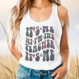 Retro IT'S ME Hi I'm The TEACHER Groovy Testing Squad Pink Flowy Tank, gift for family, gift for coworker Retro IT'S ME Hi I'm The TEACHER Groovy Testing Squad Pink Flowy Tank, gift for family, gift for coworker