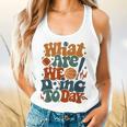 Retro PE Teacher What Are We Doing Today School Coach Women Flowy Tank, gift for family, gift for coworker Retro PE Teacher What Are We Doing Today School Coach Women Flowy Tank, gift for family, gift for coworker