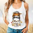 STEM Teacher Messy Bun Fall Vibes Autumn Thanksgiving Men Women Flowy Tank, gift for family, gift for coworker