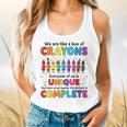 Teacher We Are Like a Box Of Crayons Back To School Flowy Tank, gift for family, gift for coworker