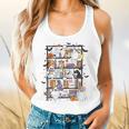 Teacher Library Ghost Reading Book Halloween Cat Flowy Tank, gift for family, gift for coworker