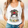 Teacher Life Messy Bun Glasses Leopard Sunflower Flowy Tank, gift for family, gift for coworker Teacher Life Messy Bun Glasses Leopard Sunflower Flowy Tank, gift for family, gift for coworker