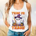 Trick Or Teach Teacher Halloween Ghost Pencil Floral Flowy Tank, gift for family, gift for coworker Trick Or Teach Teacher Halloween Ghost Pencil Floral Flowy Tank, gift for family, gift for coworker