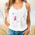 I Wear Pink For My Teacher Breast Cancer Awareness Support Men Women Flowy Tank, gift for family, gift for coworker