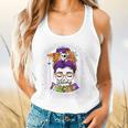 Witchy Teacher Halloween Messy Bun Teacher Bleached Flowy Tank, gift for family, gift for coworker Witchy Teacher Halloween Messy Bun Teacher Bleached Flowy Tank, gift for family, gift for coworker